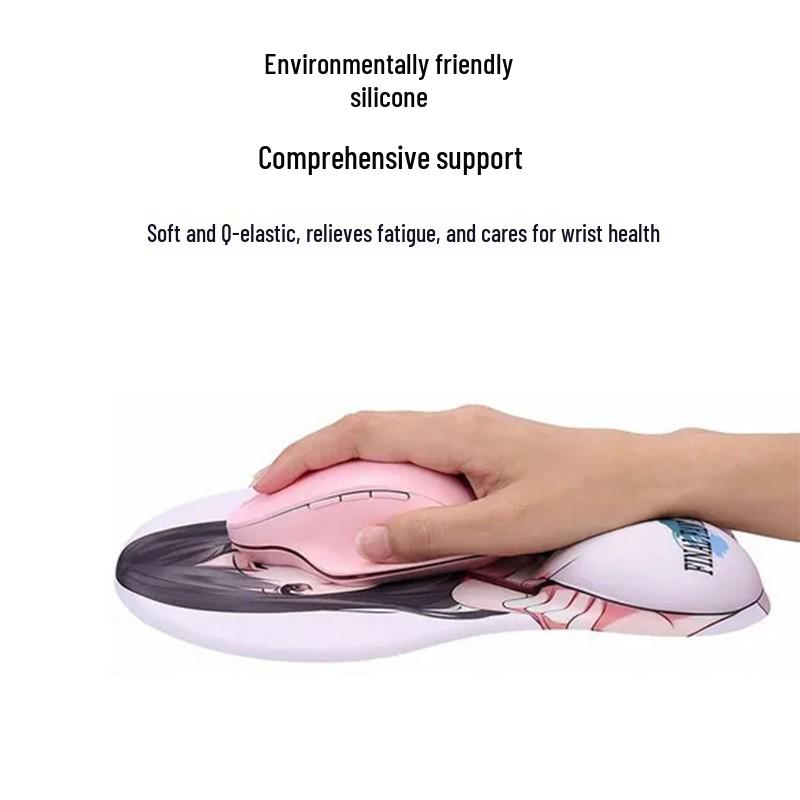 Beautiful Anime 3D Silicone Wrist Rest Mouse Pad - Creative Design, Hot Selling