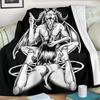 Gothic Satan Devil Mystery Printed Blanket Halloween Flannel Blanket All Seasons Universal Office Sofa Blanket