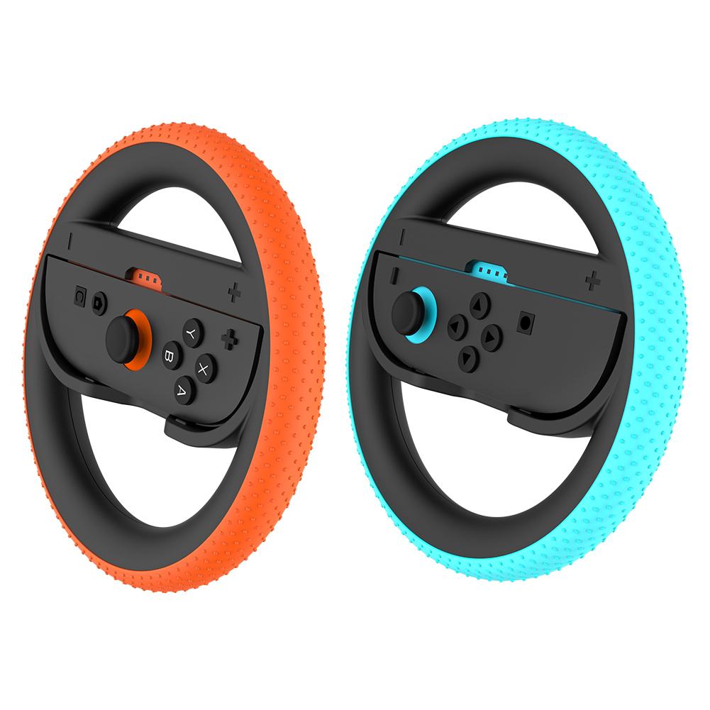 For Ns2 2Pcs Game Controller Racing Wheel Anti-Scratch Joy Con Hand Grip Wheel Round Steering Wheel Grip Holder Gaming Supplies