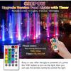 RGBW Pond Lights with Timer, 18 LED Super Bright Underwater Submersible Fountain Lights Color Changing Spotlights, Remote Control IP68 Waterproof for