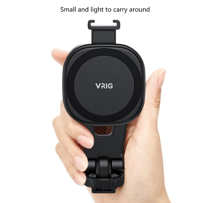 Metal Phone Tripod Mount 360 Smartphone Adapter with 1/4" Cold Shoe Mount Adjustable Cellphone Clamp Stand