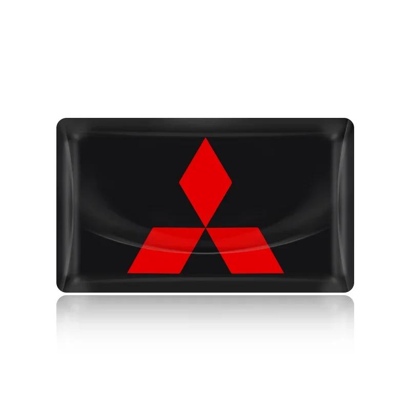 

3D Logo Epoxy Resin Short Car Stickers Body Decor Decal Car Accessory For Mitsubishi Lancer Lancer ASX Outlander Pajero exzos