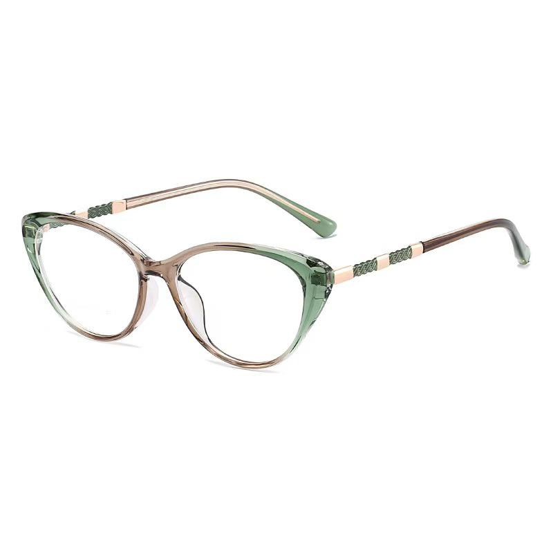 New ultra-light fashion cat eye reading glasses women's temperament shows the young and the elderly high definition anti-blue reading mirror