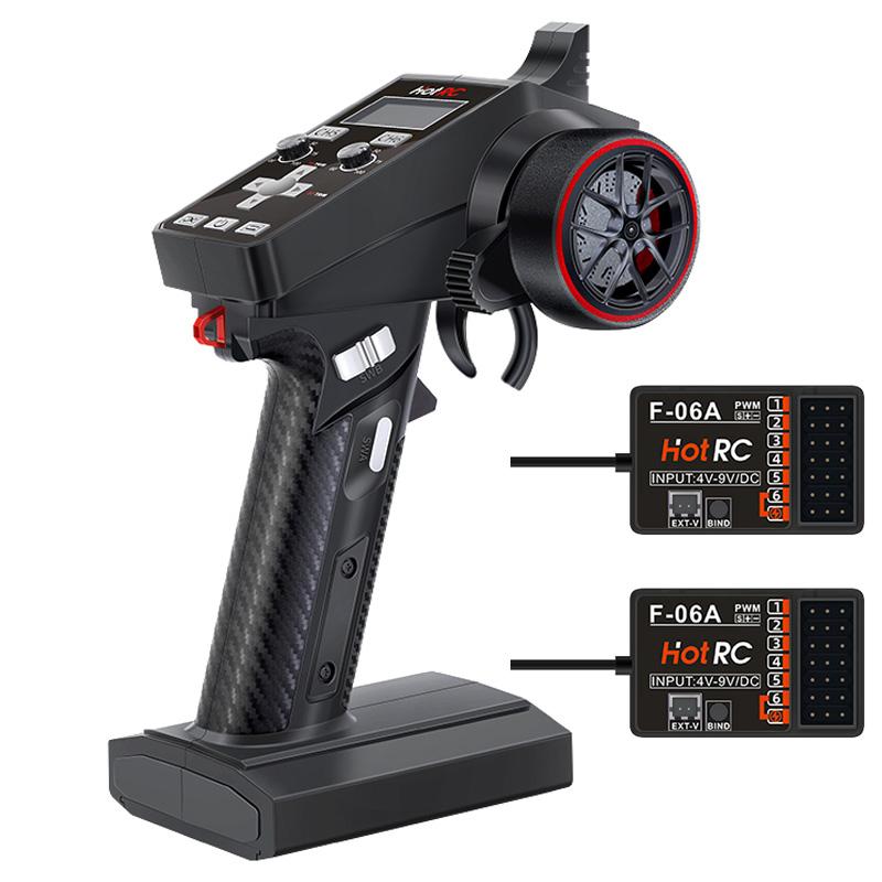 HOTRC CT-6A 2.4GHz 6CH 6 Channels One-handed Control Radio Transmitter Remote Controller For RC Toy Car Boat Drone Parts