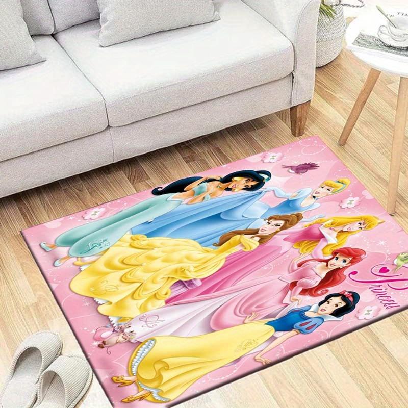 

1pc Princess Pink Pattern Area Rug Soft Flannel Floor Mat for Living Room, Bedroom, Sofa Coffee Table Floor Mat, Machine Washable 60cm by 90cm
