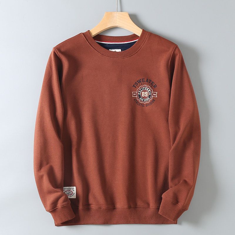 Hk Trendy Brand! Spring and Autumn Knitted Terry Cotton Letter-Print Pullover Sweatshirt for Men, Loose Casual Couple's Sports Jacket