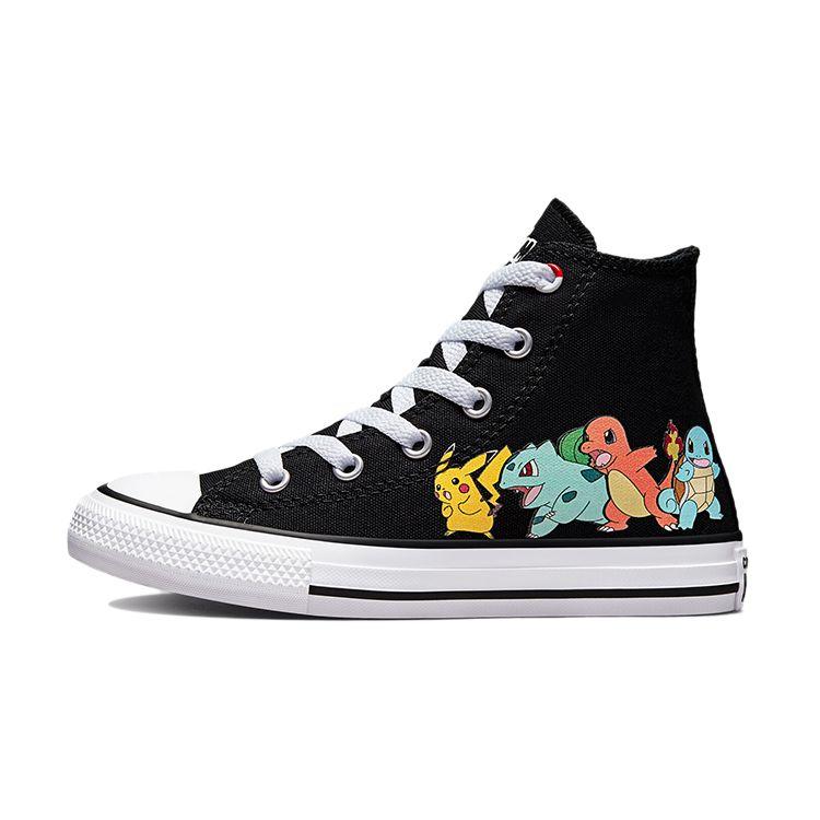 

Converse Детские кроссовки Pokemon x Chuck Taylor All Star High PS First Partners, черные, разноцветные, белые, A01228C 27
