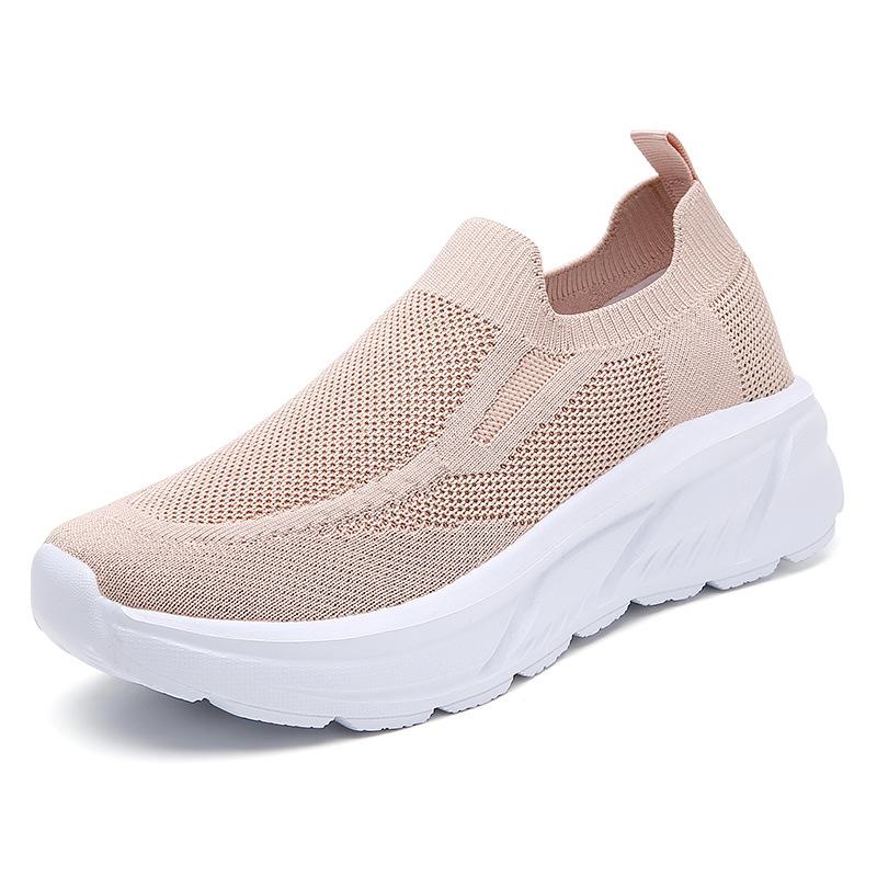 

Spring and Autumn New Flying Weaving Platform Women s Shoes Solid Color Fashion Versatile Casual Sports Women s Shoes 35