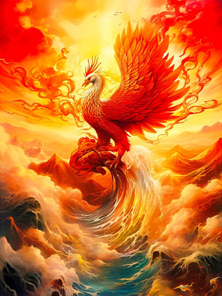 

5D Алмазная роспись Феникс Полный квадратный круглый животное Алмазная вышивка Крестом Вышивка Мозаика Украшение дома Подарок Full Round 50x70CM