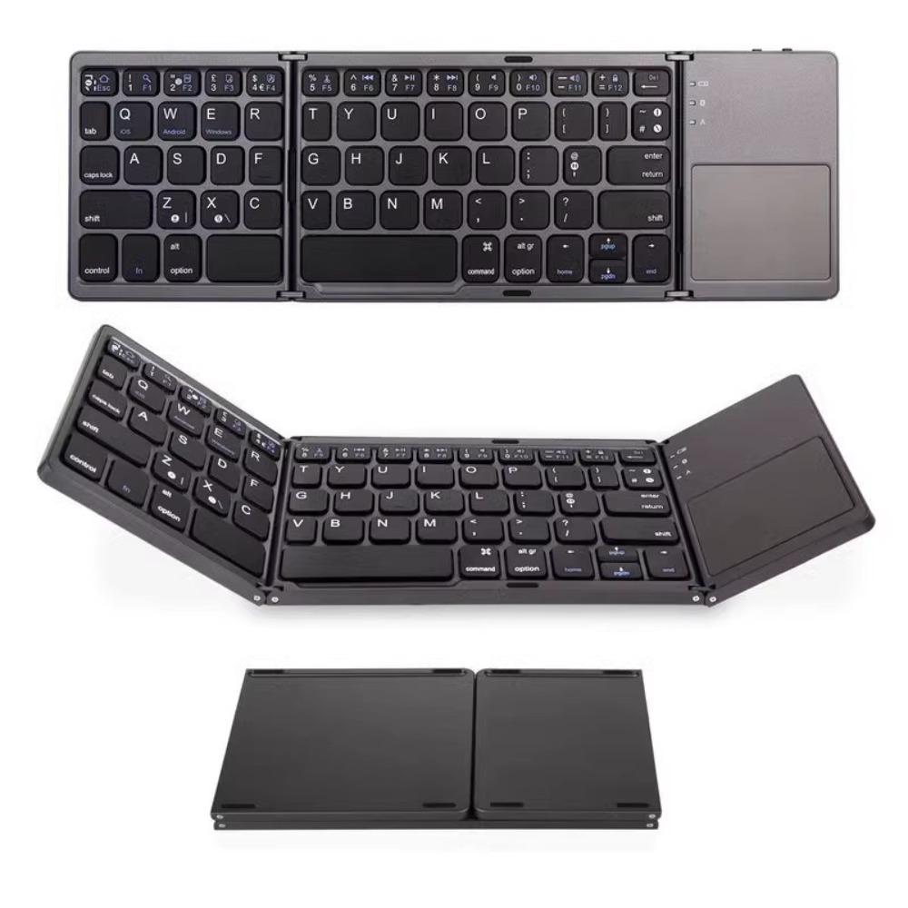 Bluetooth Keyboard Triple Folding Keyboard Is Suitable for iPad, Business Office Mini Mobile Phone Tablet Keyboard, Suitable for All Systems