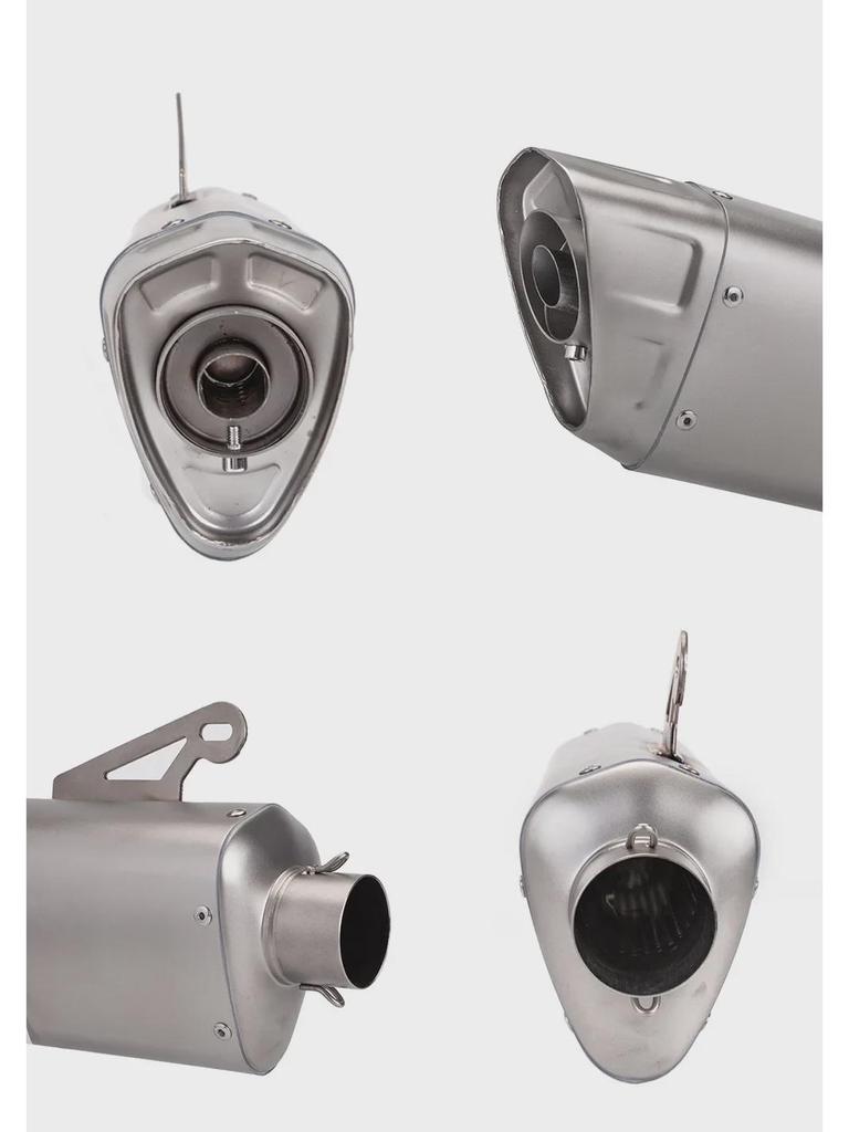 Universal K12-B Motorcycle Exhaust Tailpipe: Stainless Steel & Carbon Fiber Muffler, Easy Installation