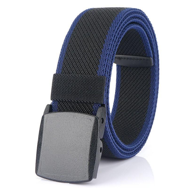 

YKK Buckle Korean Style Men s Knitted Belt Casual Canvas Nylon Elastic All-matching Youth Pants 120cm