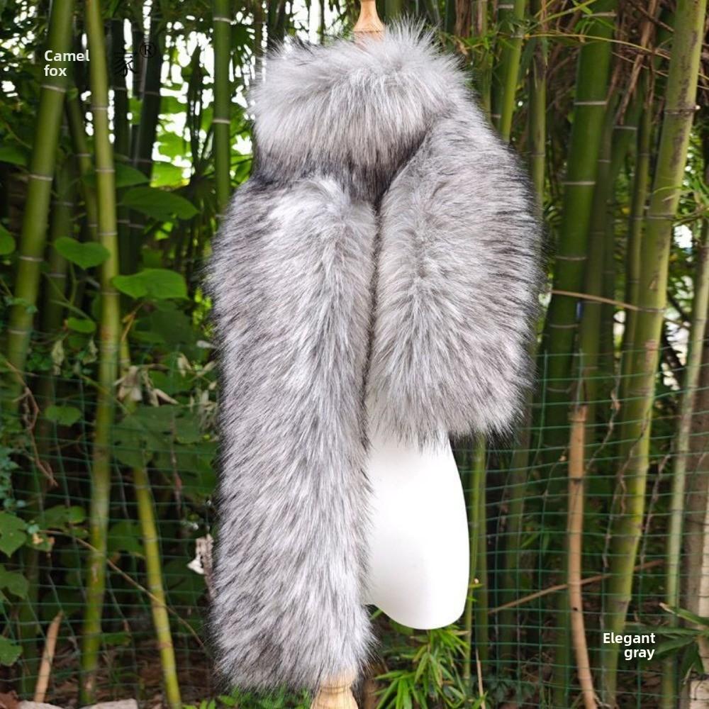 Winter Kunstfellschal Fuchs Verdickter Nerzschal Schal Schal Ausländischer Stil Warm Langer Fellkragen Schal
