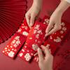 6pcs Hot Stamping Horse Year Red Envelope Chinese Style Hongbao Gift Envelope Red Pocket  Birthday