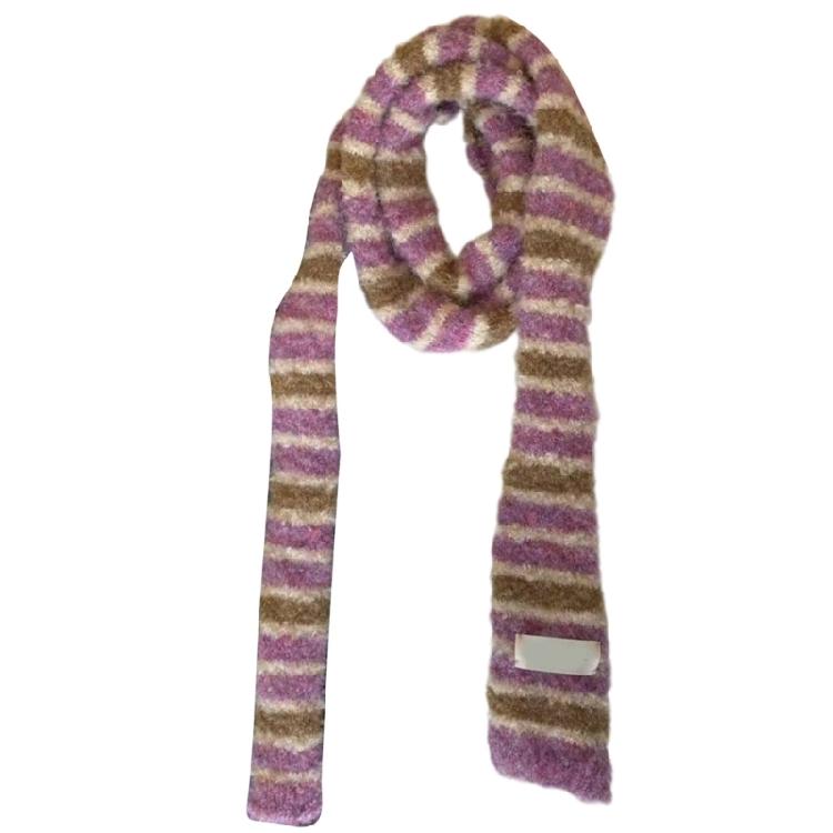 Women Skinny Scarf Thin Choker Knit Belt Long Tie Scarf Bag Handle Wrap