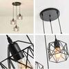 Tm-Ecommerce Vintage Hanging Lamp 3 Light Points E27