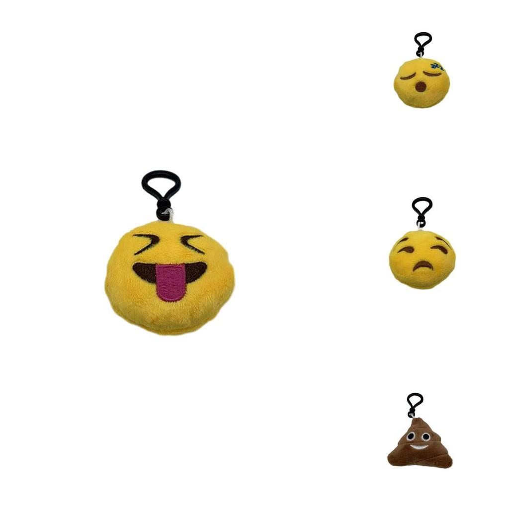 Cartoon Emoji Plush Keychain With Pp Cotton Soft Material For Decoration And Gift Giving