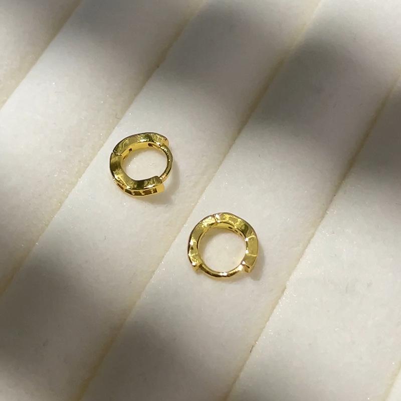 

PONYKISS Tibetan Silver Zircon Twisted Round Hoop Earrings for Women Classic Fashion Minimalist Geometric Accessories