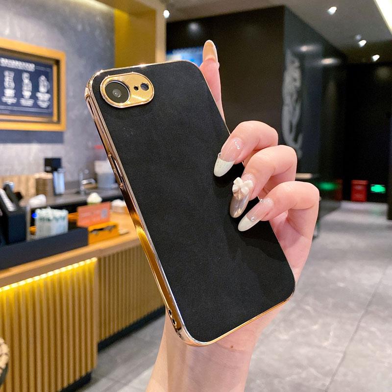 

Чохол для телефону з матовим шкіряним покриттям 16e для iPhone 16E 16 Plus 15 14 Pro Max Протиударний захист об’єктива Задня кришка Бампер for iPhone 16E чорний