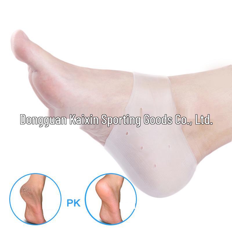 Silicone Heel Protector Moisturizing Socks for Anti-Cracking White 1 Pair