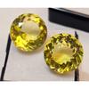 22.10 Ct Natural Yellow Sapphire Round For Earring Making Pair Gemstone