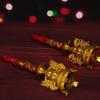 2 Pcs Holder Red Candle Simulated Candlestick Buddhist Hall and Buddhist Utensils Living Room Home Decoration