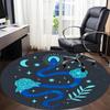 1pc Snake Flowers Office Round Area Rug,  Mat Suitable For Office, Under Office Chairs Bedroom Living Room Home Decor, Room Deco