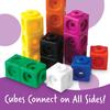 MathLink Series Math Activity Set: 100 Cube Blocks & Activity Cards (LER4299) - Authentic