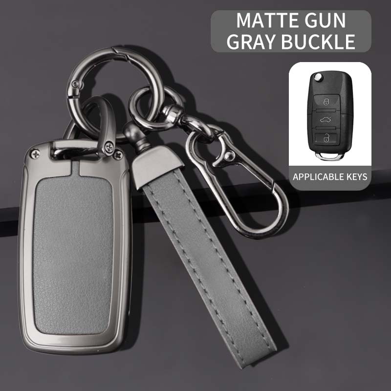 Styling Mouldings Zinc Alloy Car Key Cover Suitable for Volkswagen Bora Polo Tiguan Jetta Passat B5 B6 B7 Golf Beetle Folding Ca