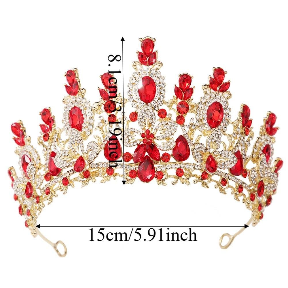 Handmade Crystal Crown Exquisite Baroque Headpiece Rhinestone Headband Bridal Tiara Bridesmaid