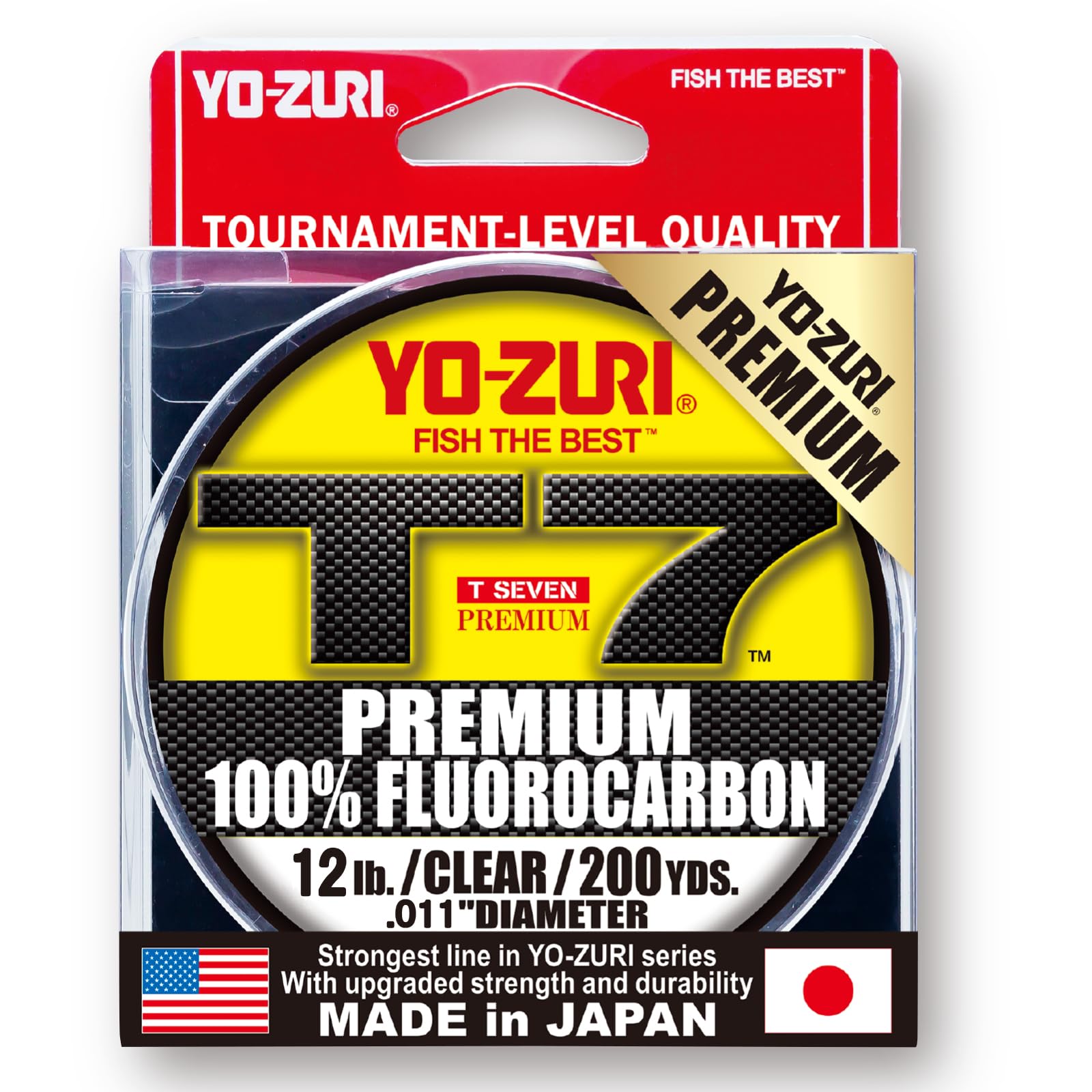 

Fluorocarbon Line T7 Premium 200YDS 12Lbs Clear YO-ZURI Color чистый