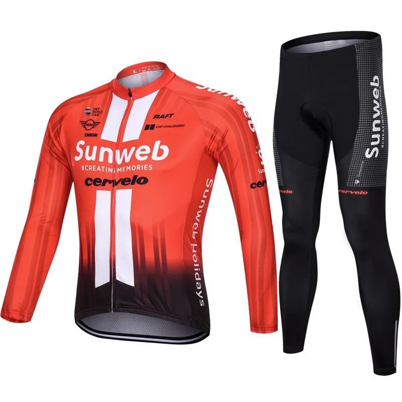 Mens Cycling Jersey Bib Shorts Set Lightweight Quick-Dry Mountain Road Bike Ride
