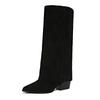 Suede inner height-increasing boots for women's new autumn and winter, but knee-high knight boots, thin and versatile trouser tube boots