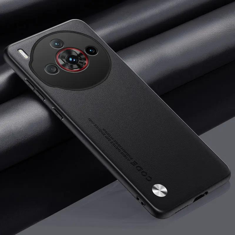 

Для ZTE Nubia Z60s Pro чехол простой PU кожаный силиконовый TPU мягкий защитный чехол для Nubia Z60 S Pro Z60SPro противоударный жесткий бампер For Nubia Z60S Pro чёрный