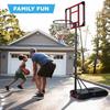 Portable HeightAdjustable Basketball Hoop System with Wheels and Fillable Base for Indoor Outdoor Use Adjustable from 70.5in To