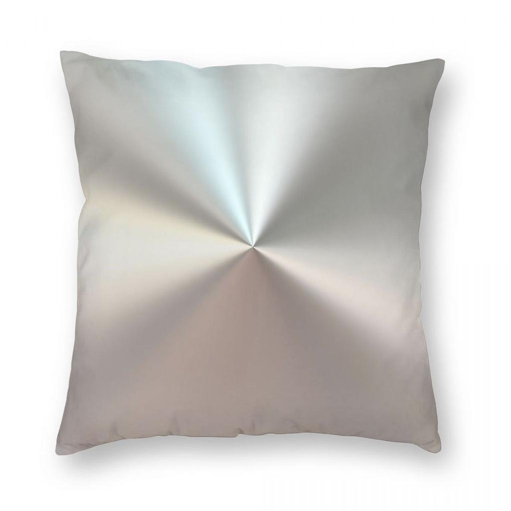Federa Cuscino Superficie Argento Spazzolato Lucido Poliestere Lino Velluto Fantasia Cerniera Decorativa Copricuscino da Divano Copricuscino per Auto