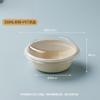 350ml Disposable Pulp Bowls with Transparent Lids (100-Pack)