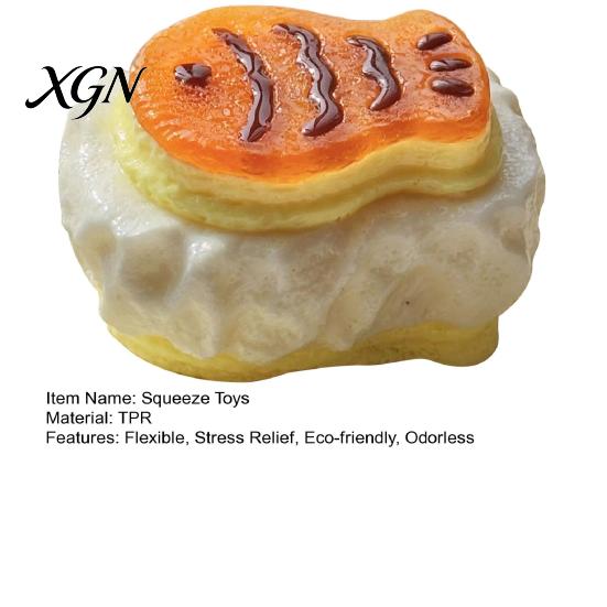 Kids Stress Reliever Taiyaki Squeeze Toy Relief Fidget Ultra-Realistic Dessert Food Sticky Toys for Adults Durable