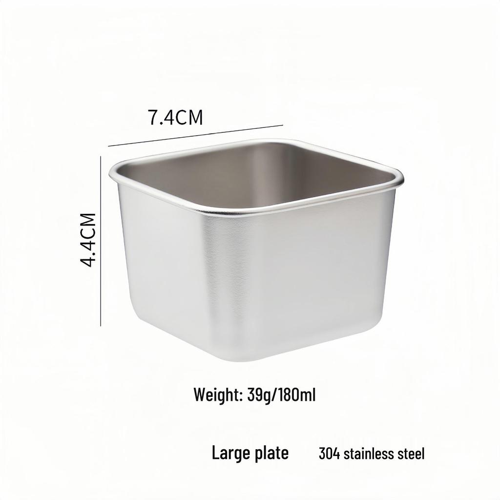 Stainless Steel Sauce Dish with Silicone Lid – Portable Outdoor Dipping Dish for Salad and Seasoning