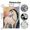 Kit Pittura Perle 3D Design Cavallo Senza Cornice DIY Bead Art Tela Artigianato Fatto a Mano per Arredo Parete Camera da Letto