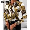 GMXIA Women's Fashion Casual Solid Color Print Long Sleeve POLO Neck Blouses & Shirts