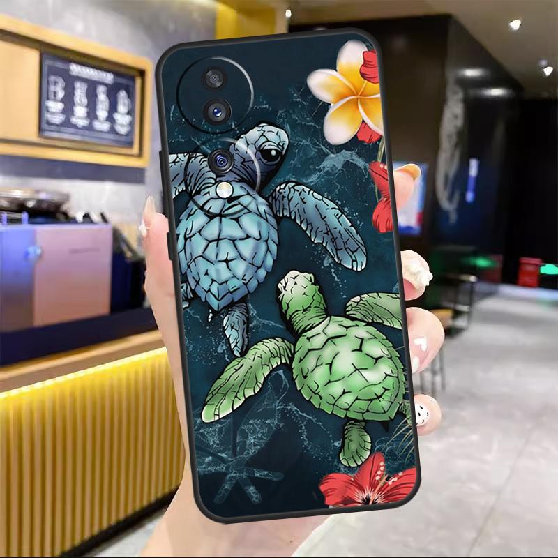Sea Turtle Turquoise Oceanlife For Honor Magic 6 7 8 Pro Case For Honor 90 70 50 Lite 400 200 X8c X8b X9a X9b X9c X9d Win RT