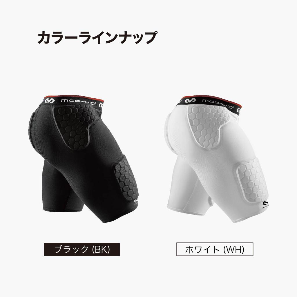 McDavid Kompressions-Innenpolster M737 HEX Sad Shorts Prellungen Stoßdämpfung Schutz Kompression Schweißabsorbierend Schnelltrocknend XL Schwarz Basketball