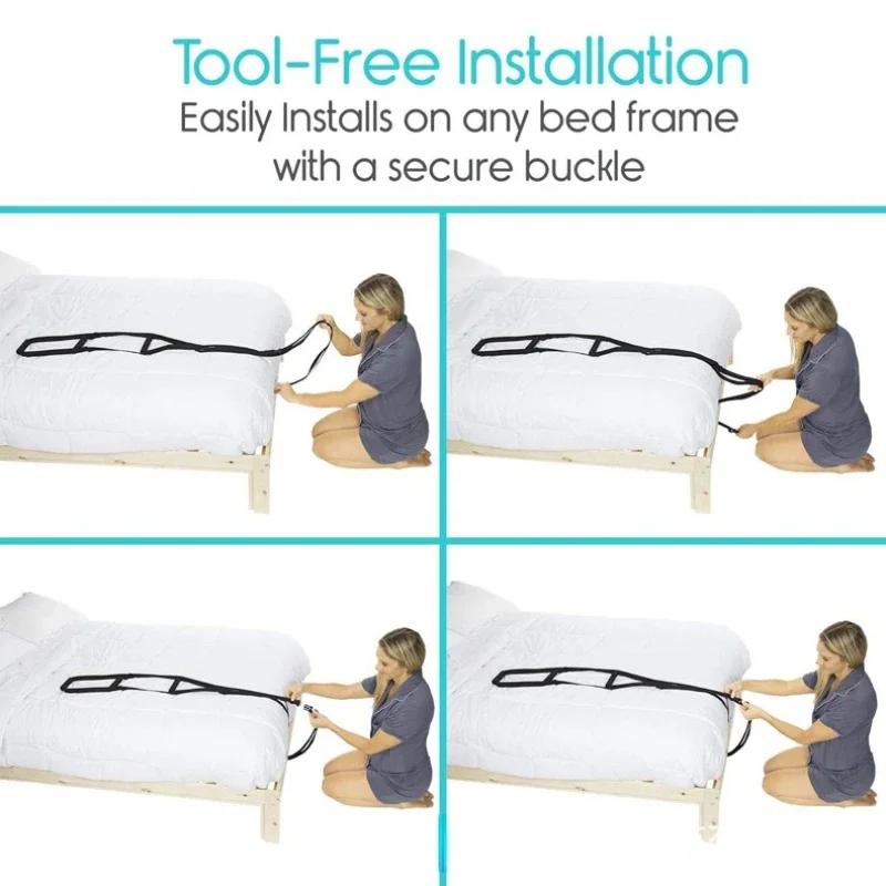 Bed Ladder Assist Sit Up Assist Strap with Handle Strap Rope Ladder Bed Support Sitting Pull Up Hoist for Elderly Senior