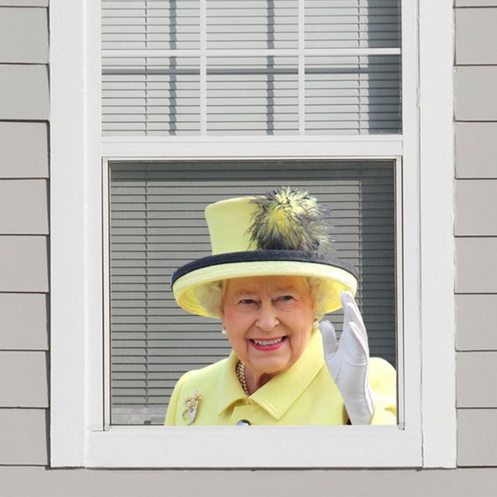 1ks 3D samolepka na auto Legrační Celebrity Auto samolepka na zadní okno Samolepka na auto Sillusion pro královnu Alžbětu Pro papeže Františka