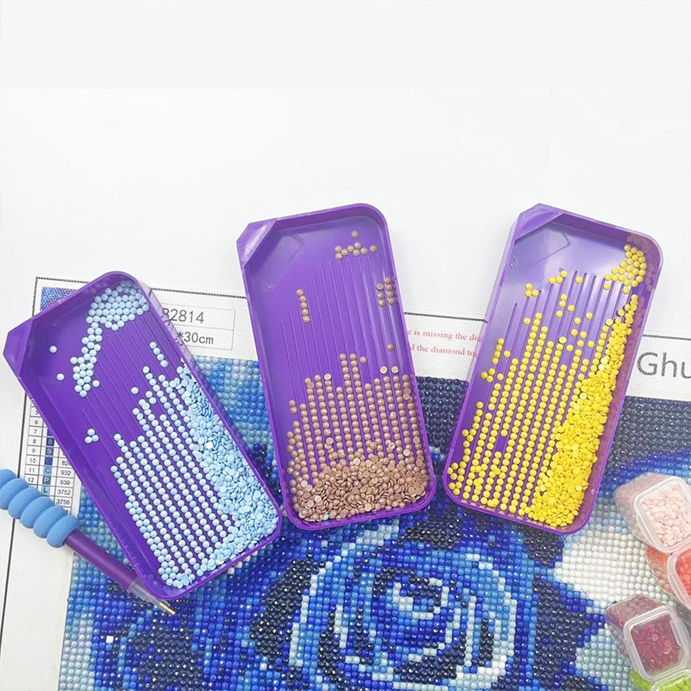 3/4 Set Large Diamond Painting Tray Diamond Art Painting Bead Sorting Trays Diamond Painting Plates for DIY Art Craft