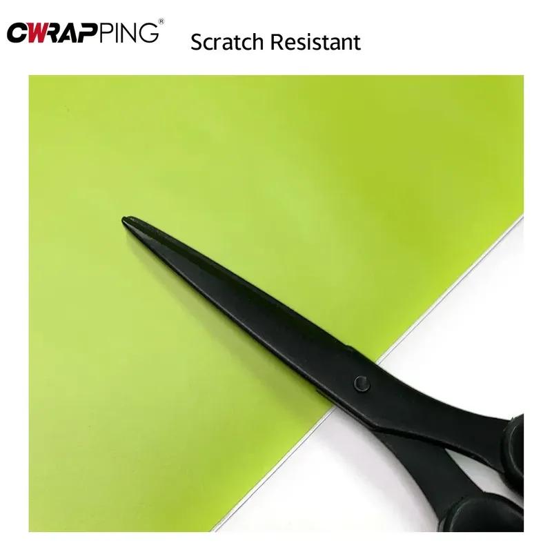Matt Yellow Car Stickers Self-adhesion Car Body Film DIY Decor Decals Scratch Resistant Color Change Film Cover Air Release Foil