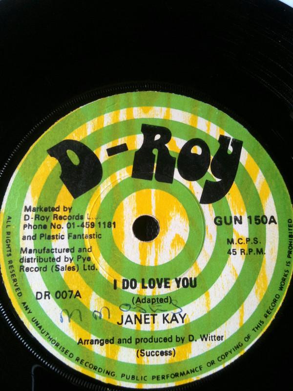 

7inch Record JANET KAY I Do Love You DR007 DROY RECORDS UK Reggae Ska Dub Used