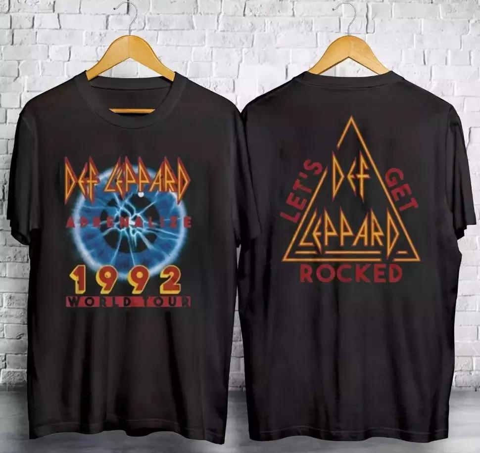 

Vintage 1992 Def Leppard Concert Adrenalize 1992 World Tour Tshirt size S5XL Unisex T-Shirt XXXXL