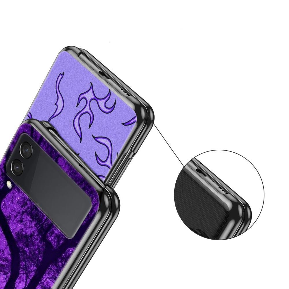 infinity on Purple Phone Case for Samsung Galaxy Z Flip 3 4 5 Folding Shell For Samsung Z Flip3 Flip4 Hard Fundas Bumper Cover